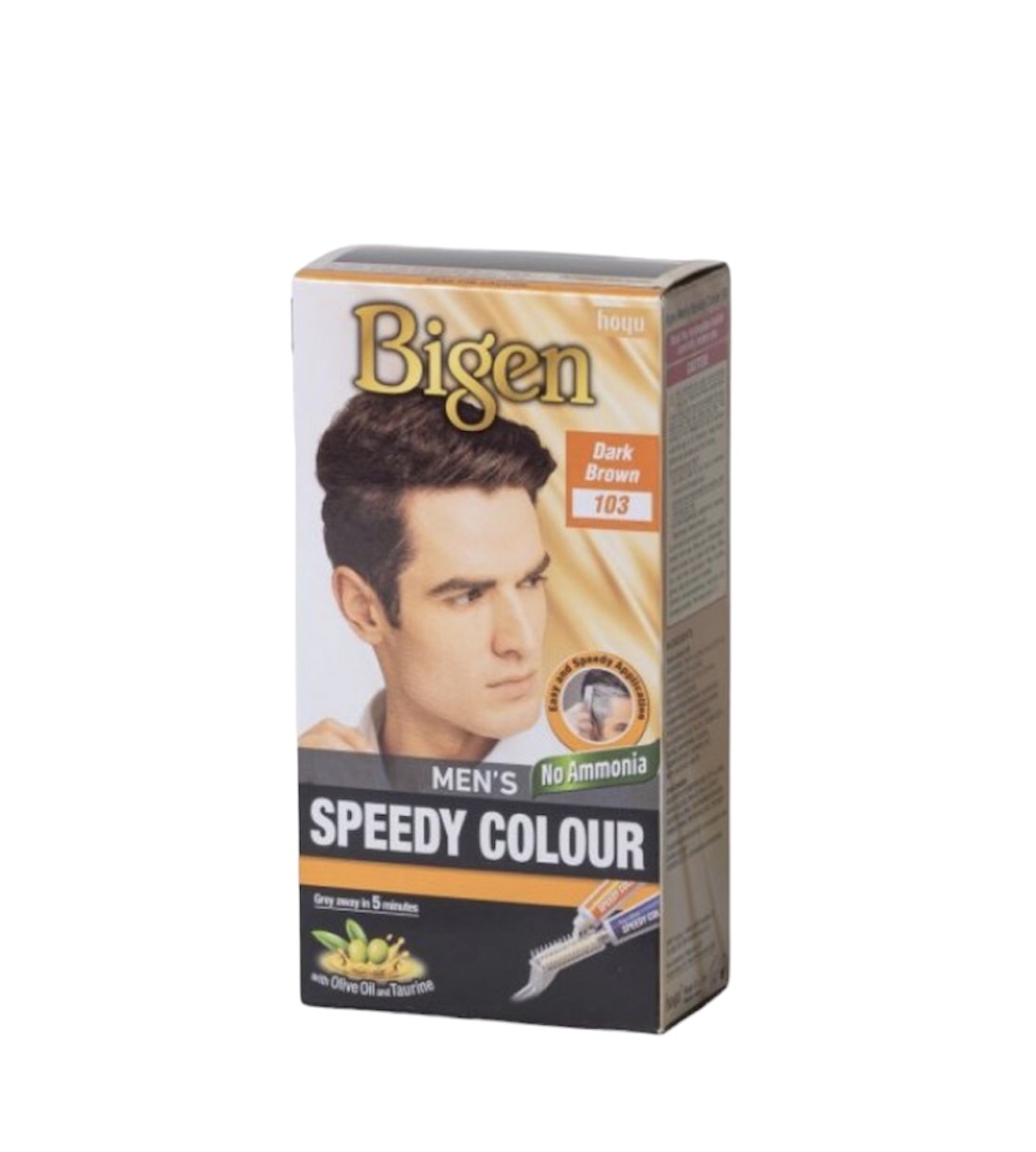 PhotoRoom_20230718_64433 PM Bigen Hombres Speedy #103 Marrón Oscuro - Imagen 1