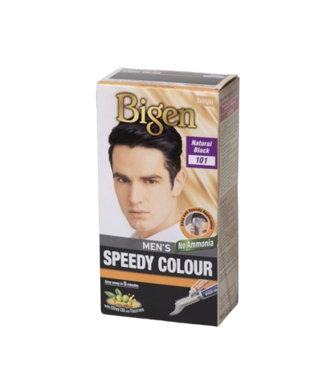 PhotoRoom_20230718_72609 PM Bigen Hombres Speedy #101 Negro Natural - Imagen 1
