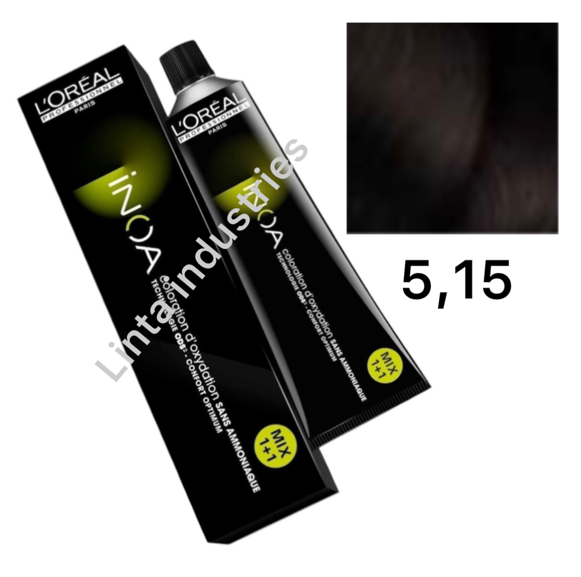 IMG_5099 L'ORÉAL NUEVO INOA TINTE SIN AMONÍACO RAPPEL 60GR Nº5.15 CASTAÑO CLARO CENIZA CAOBA - Imagen 1