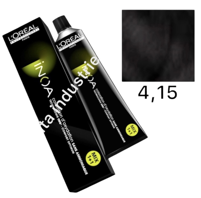 IMG_5185 L'ORÉAL NUEVO INOA TINTE SIN AMONÍACO RAPPEL 60GR Nº4.15 CASTAÑO CENIZA CAOBA - Imagen 1